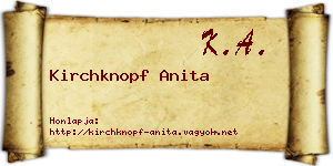 Kirchknopf Anita névjegykártya